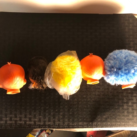 Vintage Lot of  5 Doll heads plastic rubber - Picture 11 of 12